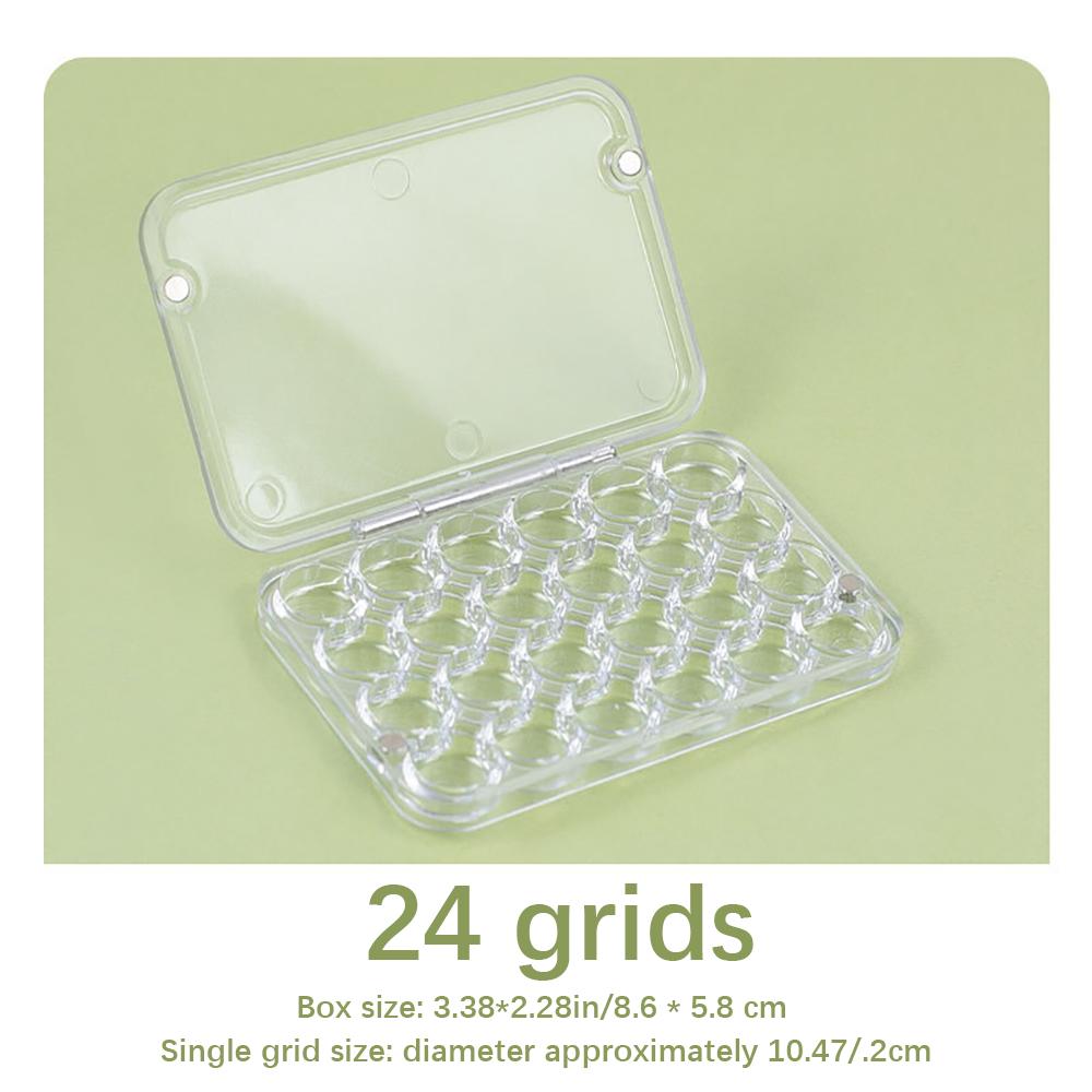 

24 grid 0.8ml watercolor pigment packaging box portable small capacity moisturizing box magnetic seal белый