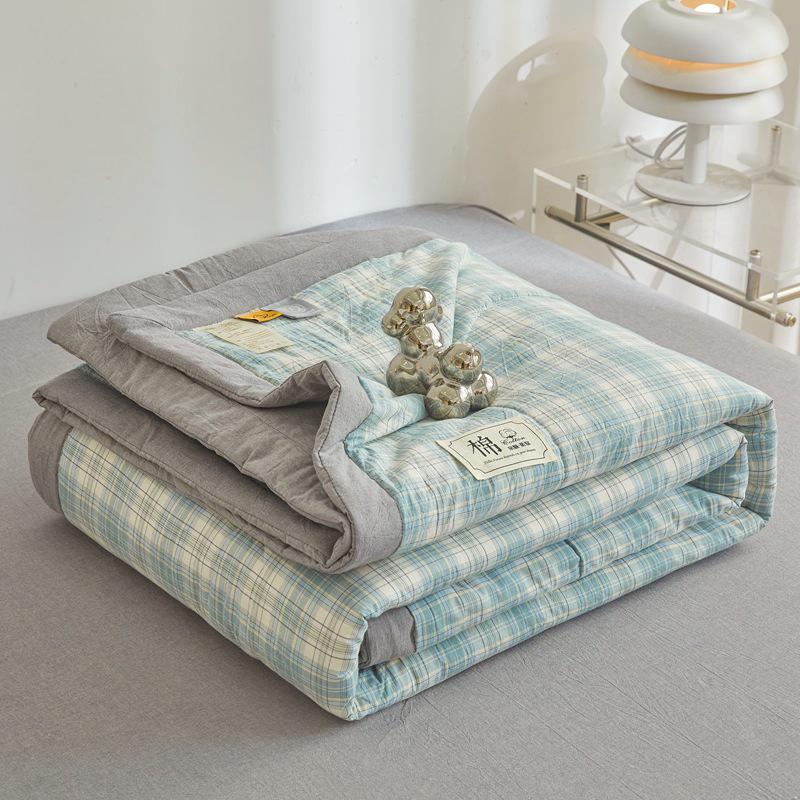 100% Cotton Summer Air Conditioning Quilt - Lightweight Quilt for Students and Children