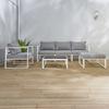 Wilsa Garden "Lima" White Aluminum Low Garden Lounge