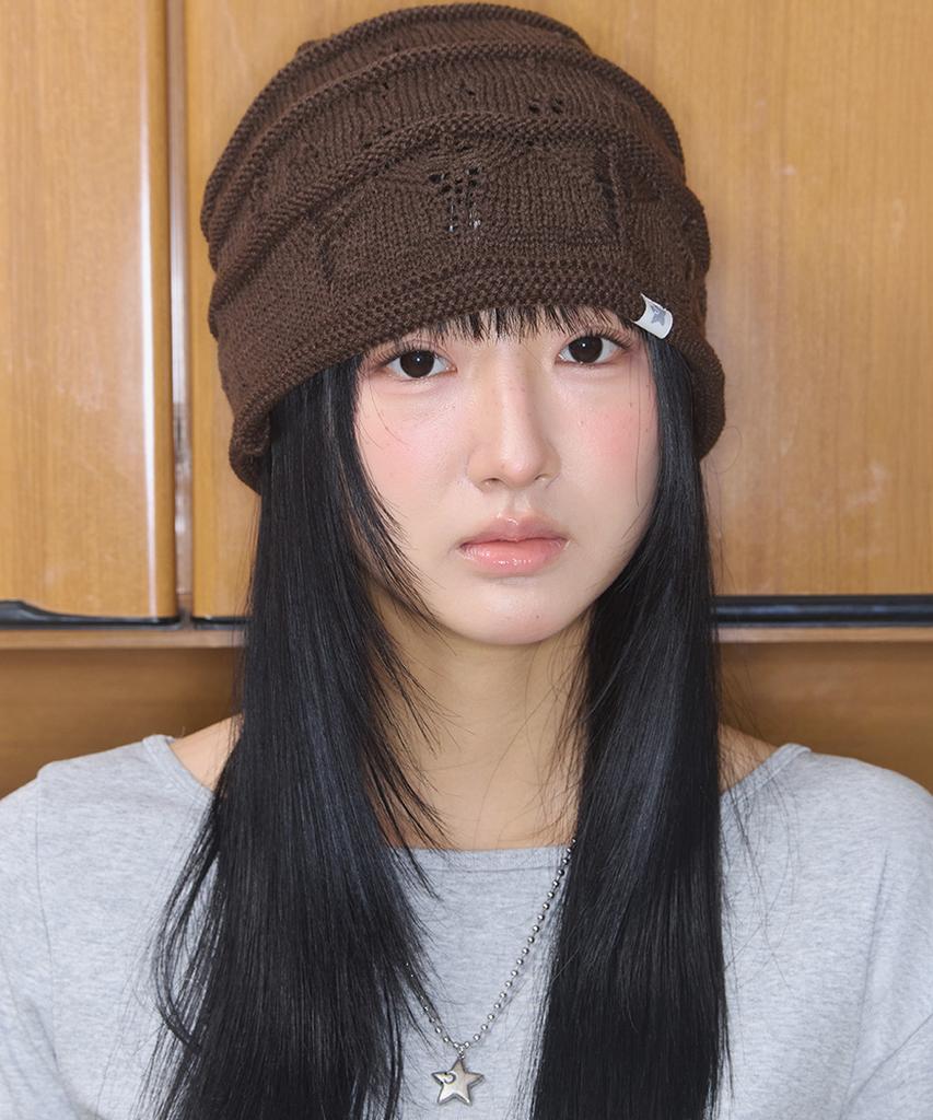 Kiibi Nostalgic Knit Beanie Dark Brown