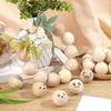 10-40mm Natural Circular Wooden Ball Unfinished Hardwood Craft Ball Decorative Wooden Ball Without Holes Suitable for Manual DIY