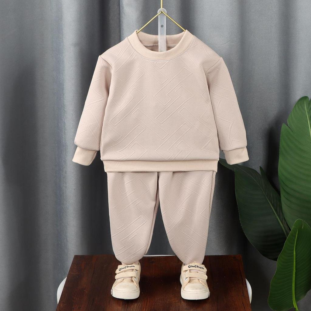 Baby Warm Sets Spring Autumn Trendy Suit Boys Girls Sweatshirt Outfit Kids Cotton Top Casual Sports Pants