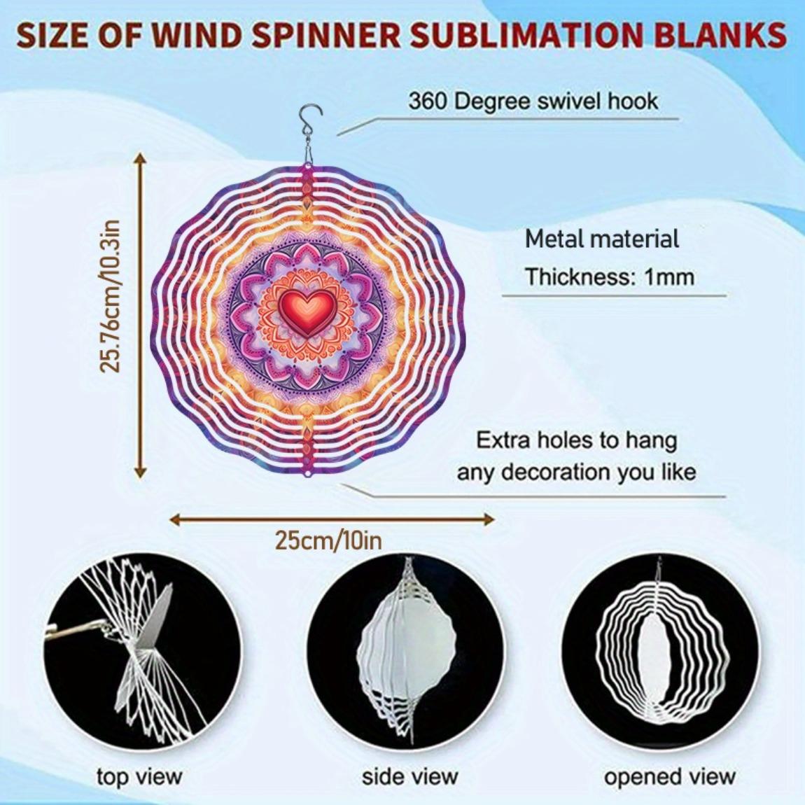 

Metal Wind Chime with Colorful Mandala Pattern Rotatable Hanging Garden Decor No Batteries Needed Easy to Install 360 Degree Hook