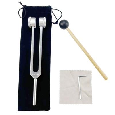 Miwayer 136.1Hz Hangolóvillák/ Alumíniumötvözet - Hangterápiás Eszközök/ Táskával, Kalapáccsal és Kendővel/ Gyógyításhoz és Csakra Meditációhoz