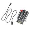2Pcs PWM Fan Splitter Fan CPU Cooling 10 Port To PWM Adapter 4Pin PC Fan Controller Splitter Adapter Card Adapter