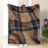 Classic Plaid Flannel Blanket - Four Season Soft Bed Cover Suitable for Beds Sofas or - Comfortable Scottish Plaid Pattern Gift