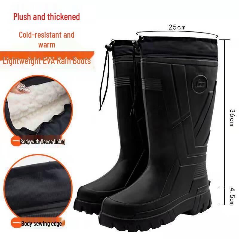 Men's Winter Lined EVA Rain Boots
