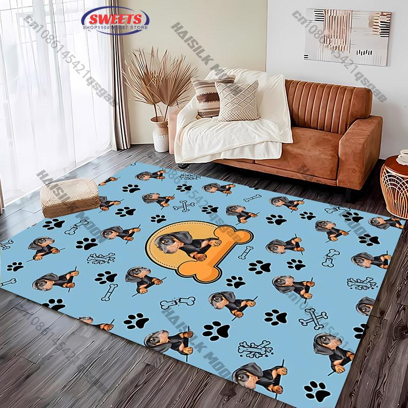 Free shipping! "Playful Dachshund Pattern Rug for Living Rooms" carpet for home sofa bedroom, gift