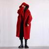New Women's Winter Faux Fur Coat Long Lapel Hooded Plush Teddy Jacket Female Fluffy Thick Warm Plus Size Overcoat Outerwears