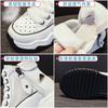 Mesh high-top dad shoes summer new leather thick-soled small hollow breathable casual shoes