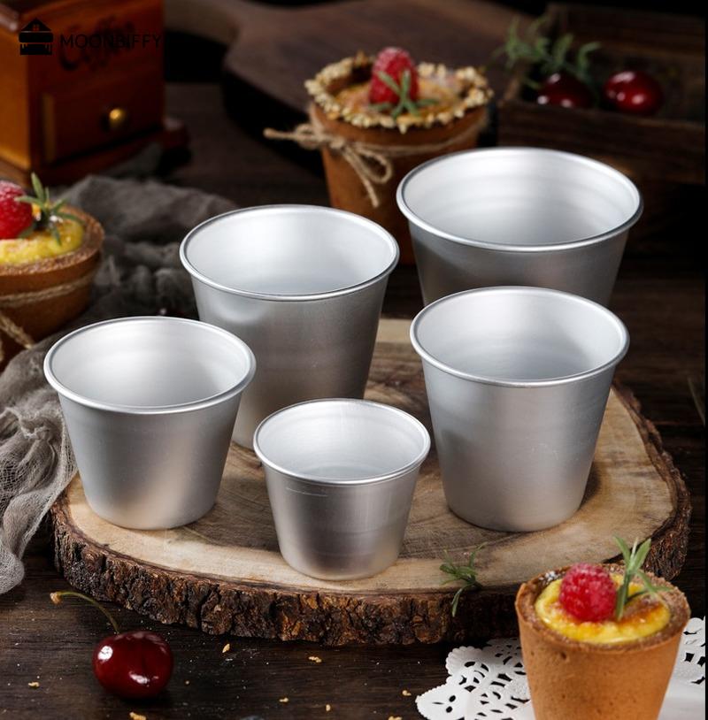 Nonstick Baking Cups Metal Aluminum Baking Form Mould Pastry Pudding Mold Decorating Tool Cookie Shot Pudding Tart Mold