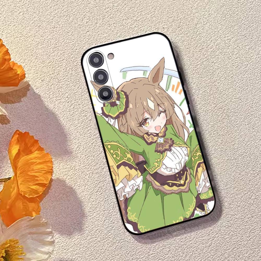 Umamusume Pretty Derby Game Satono Diamond Phone Case Black Silicone Soft For Samsung Galaxy A73,A72,A71,A70,A53,A52,A51