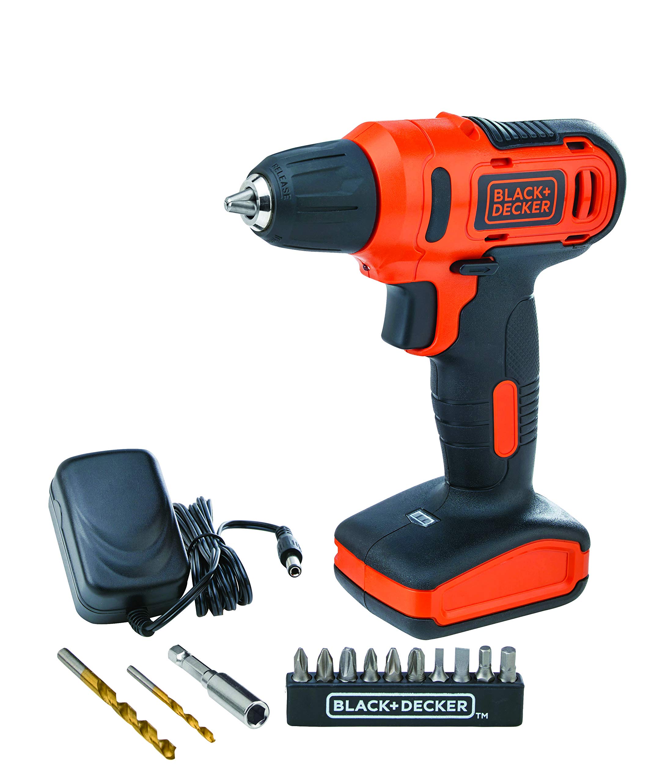 

Black and Decker Cordless Drill Driver DIY Power Tool Drilling Tightening Tool for Beginners DIY Tool with LED Lamp LD12SP 10.8V червоний