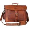 New Men's Full Grain Genuine Leather Laptop Case for Computer Bag Shoulder Bag