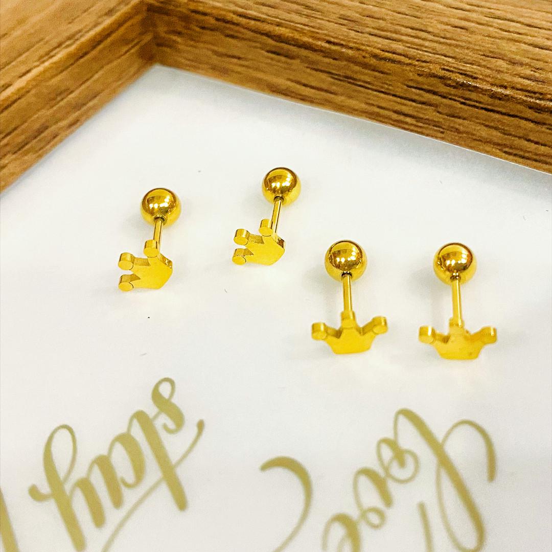 

Титановая сталь Серьги-пусеты Бабочка Корона Луна - Дизайн Снежинка Рождество для Женщин