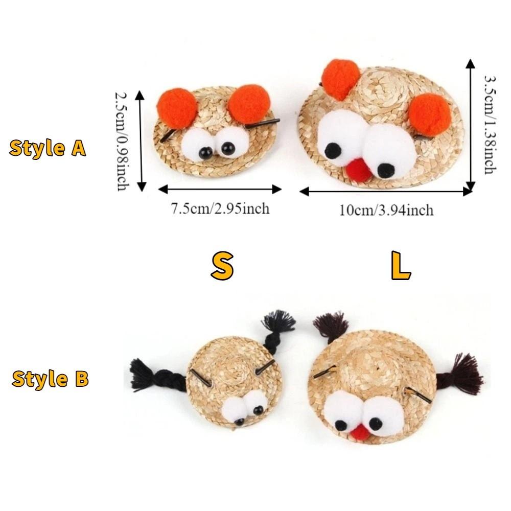 Adjustable Fisherman Hat Elastic Strap Decorative Rabbit Cap Funny Small Pets Hat  Photo Props