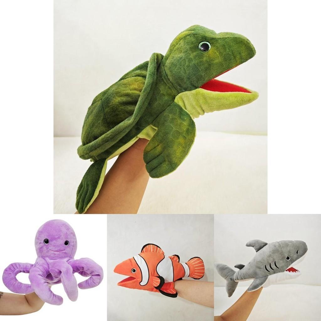 Cute And Soft Ocean Animal Hand Puppets For Kids Shark Turtle Whale And More! Interactive Playtime Fun Characters)