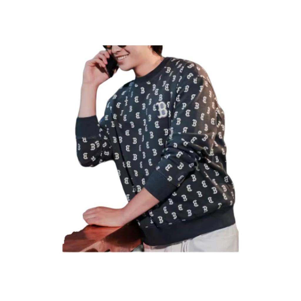 New MLB Sweatshirts Unisex Dark Blue 3AMTM0334-07NYD