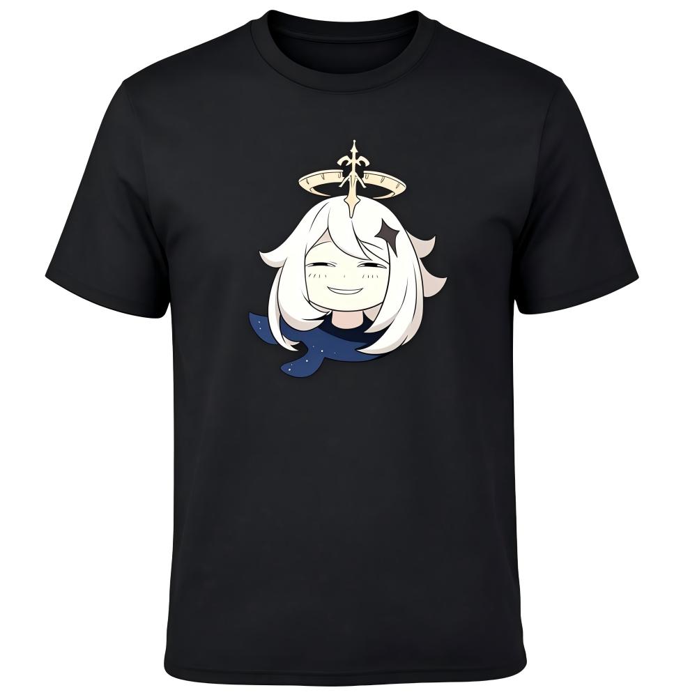 Genshin Impact Paimon Smiling Cute Anime Character Graphic man's T-Shirt