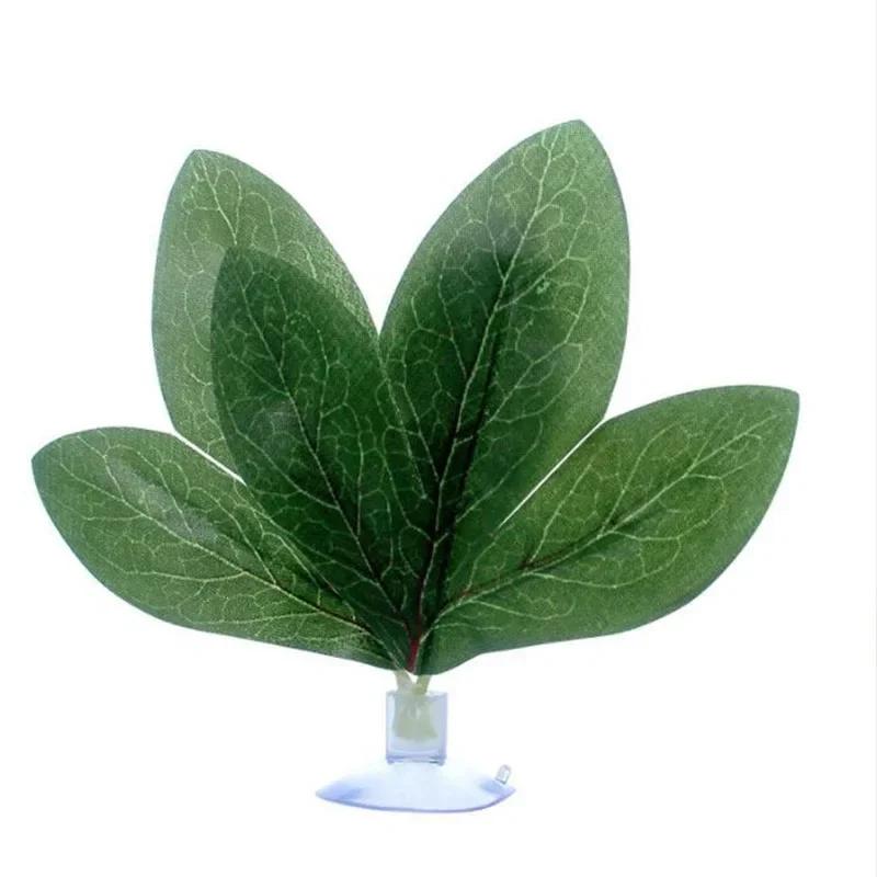 1Pc Artificial Aquarium Leaf Plants Decoration Betta Fish Rest Spawning Ornamental Plant Betta Fish Play Relax Hide Leaf Hammock