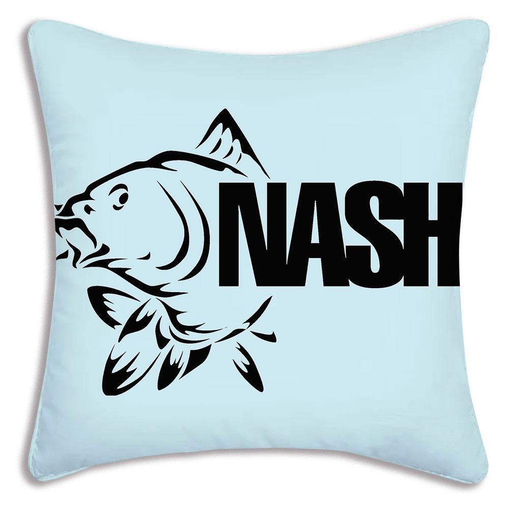 Pillow Covers Cool Nash Fishing Logo Sofa Decorative Home Double-Sided Printing Short Plush Cute Cushion Cover