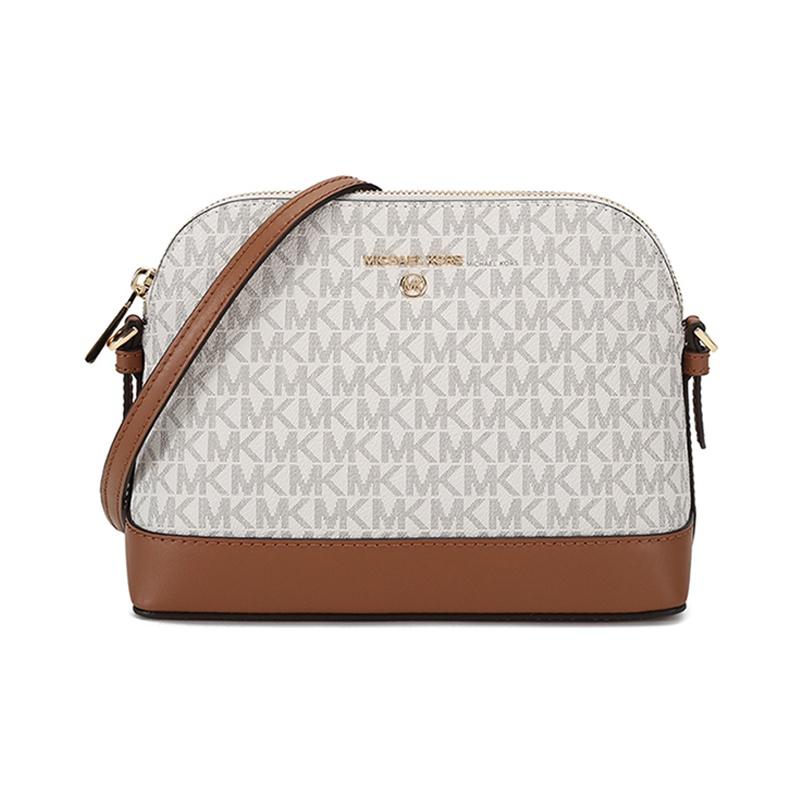 

Michael Kors MK Jet Set Charm Vintage Monogram Leather Shell Bag Women Crossbody Bag Vanilla-White 32T1GT9C3B-VANILLA-ACRN Basic Set (Bag+Dust Bag)