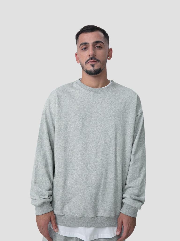 Children's Solid Color Loose-Fit Sweatpants and Sweatshirt Set - Combed Cotton, Large Terry Cloth for Big and Middle Kids