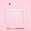 Large Capacity Transparent Nylon Mesh Document Bag - A4 Student and Office Zipper Storage Bag