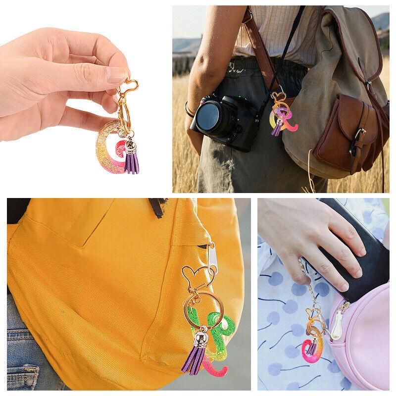 Silicone Letter Keychain Mold Alphabet Jewelry Pendant Resin Epoxy Casting Mould