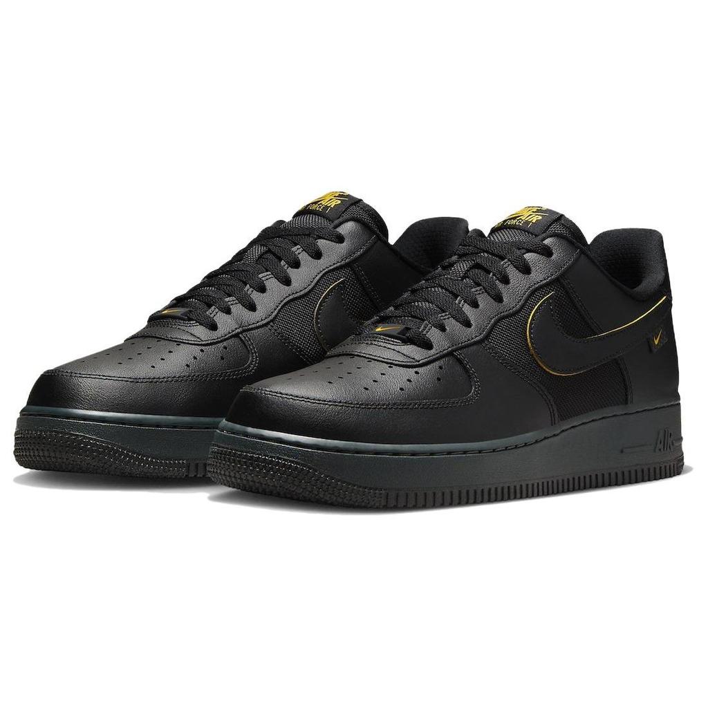 Nike Air Force 1 07 Black University Gold Men Sneakers Dark-Smoke-Grey FZ4617-001