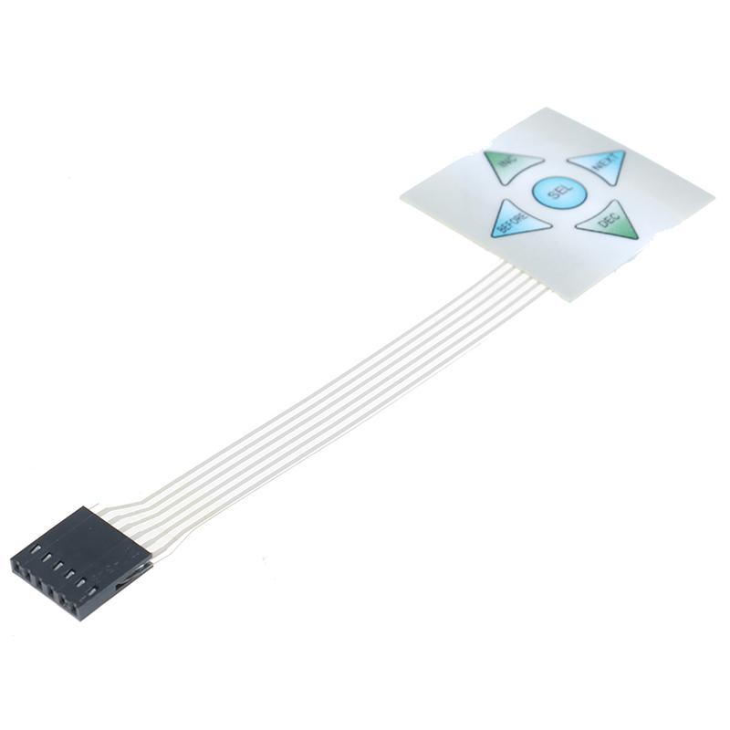 5klávesová maticová 1x5 membránová klávesnice Panel ovládací klávesnice 40*40 mm