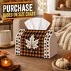 1pc Classic Plaid Tartan Tissue Box - Multi-functional Fall Napkin Dispenser,available Made of Durable Polyester, Decorated with Maple Leaf Grid, Suit