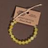 Honey Crystal Beaded Stretch Bracelet 8mm