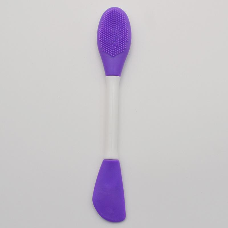 Doppelfunktionaler 2-köpfiger Silikon-Maskenpinsel für selbstgemachte Schlammmasken und Beauty-Make-up. Perfekt zum Verschmieren und Reinigen.