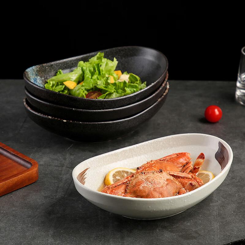 Japanese Style Oval Deep Serving Dish