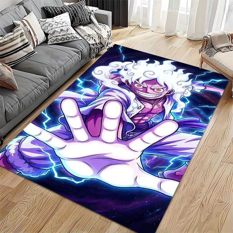 White-Haired Warrior with Lightning Suitable As a Non-slip Mat for the Living Room or Bedroom Sofa