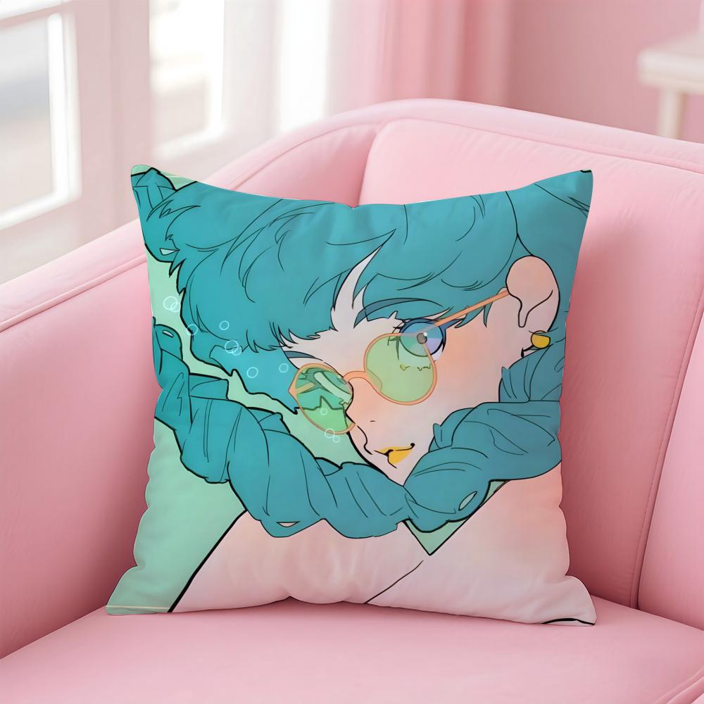 Kreative Niedliche Kawaii Japanische Kunst NNanaichi0 Kissenbezug Kissenhülle Weicher Hautfreundlicher Stoff Verdeckter Reißverschluss