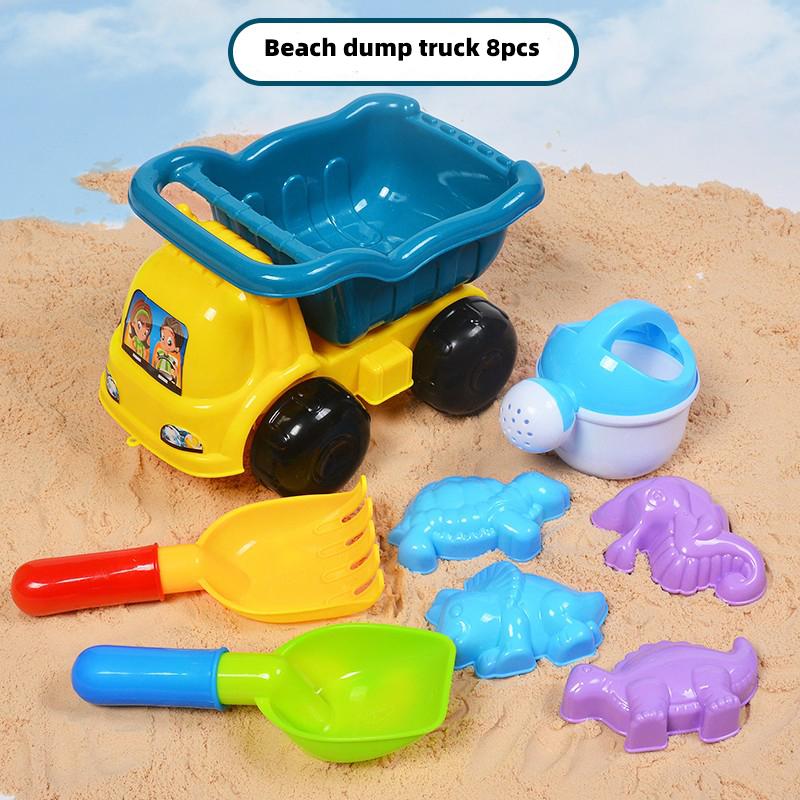 Children'S Beach Toy Set, Atv, Sand Digging And Water Toy, Beach Bucket, Hourglass, Shovel, Beach Sand Play Tool Random Colors