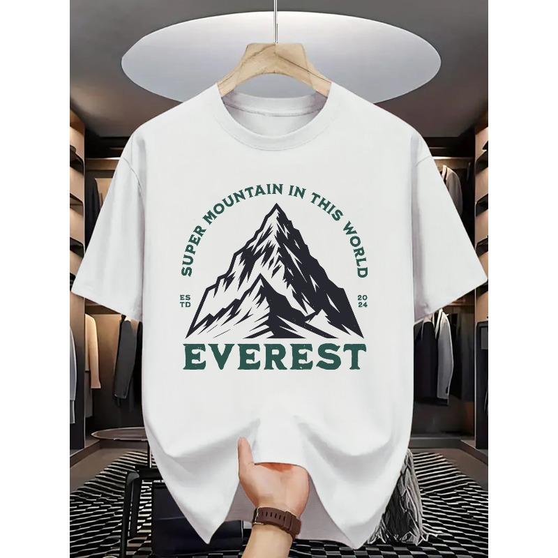 

Everest Mountain Graphic T-Shirt - Casual Crew Neck, Stretch Fabric, Perfect for Outdoor Adventure & Hiking Enthusiasts S белый