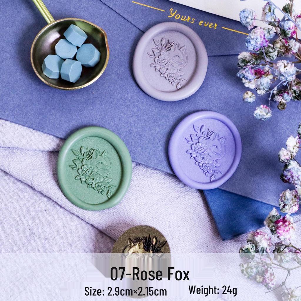 Three-Dimensional Engraved Brass Wax Seal Stamp Head with Frosted Irregular Multi-Layer Design