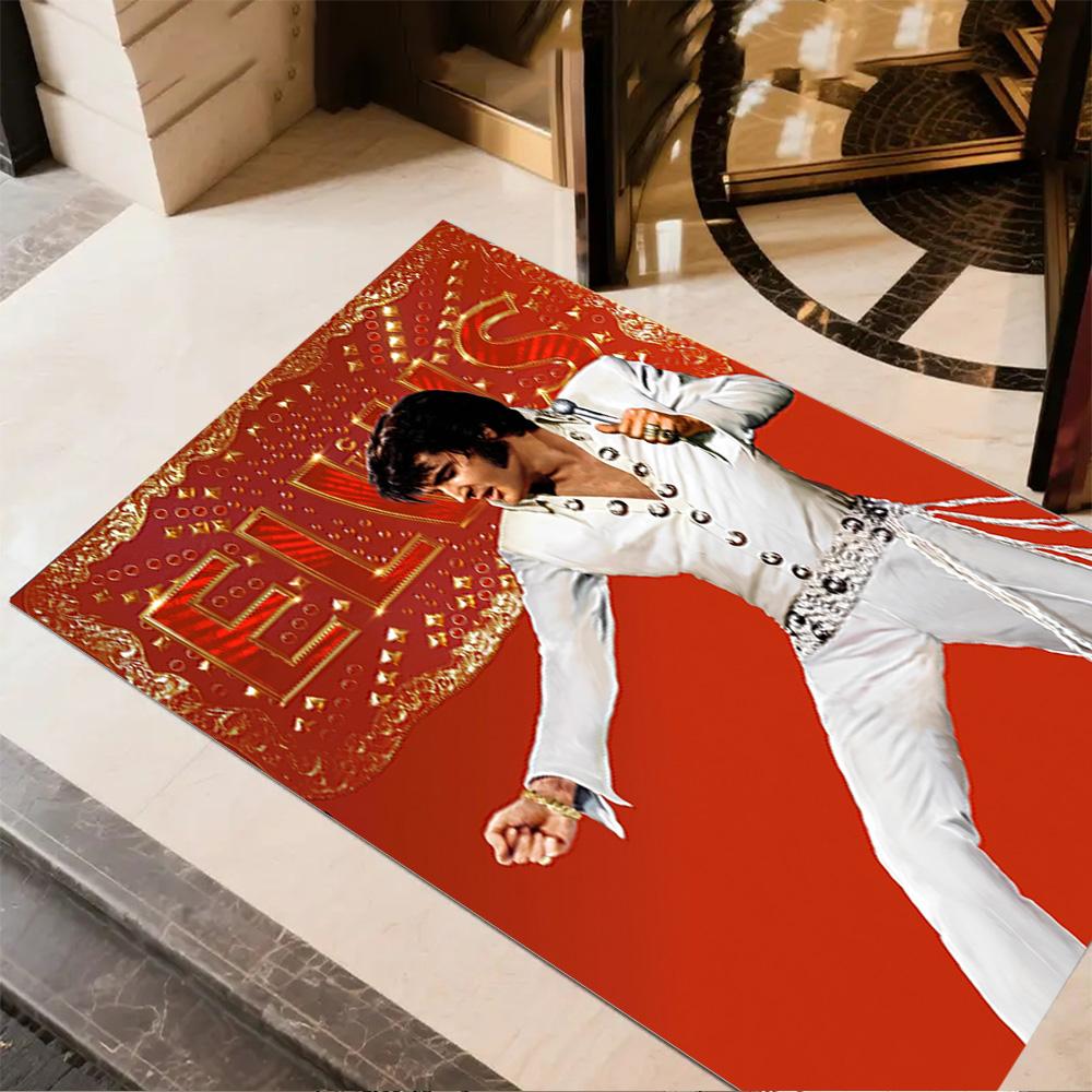 Elvis Presley Performance Carpet Suitable for Hallway Living Rooms Outdoor Foyer Anti-slip Rug Anime Office Decor Perfect Gift for Women/Men