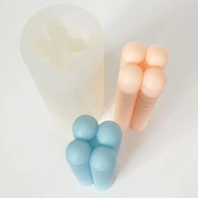Runde Kugel Säulenförmige Silikonform für Seife Sojawachs Epoxidharz DIY Handwerk Unkrautentfernungsparty Abendessen Gipsornamente Weihnachten
