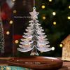 Acrylic Christmas Snowflake Pendants Transparent Glitter Christmas Tree Hangings Snowflake Design Crystal Clear