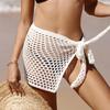 Women's European & American Sexy Knit Cutout See-through Short Beach Skirt