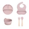 Children's Silicone Plate 5-piece Set, Baby Complementary Food Grid Plate, Maternal and Infant Feeding Tableware Set