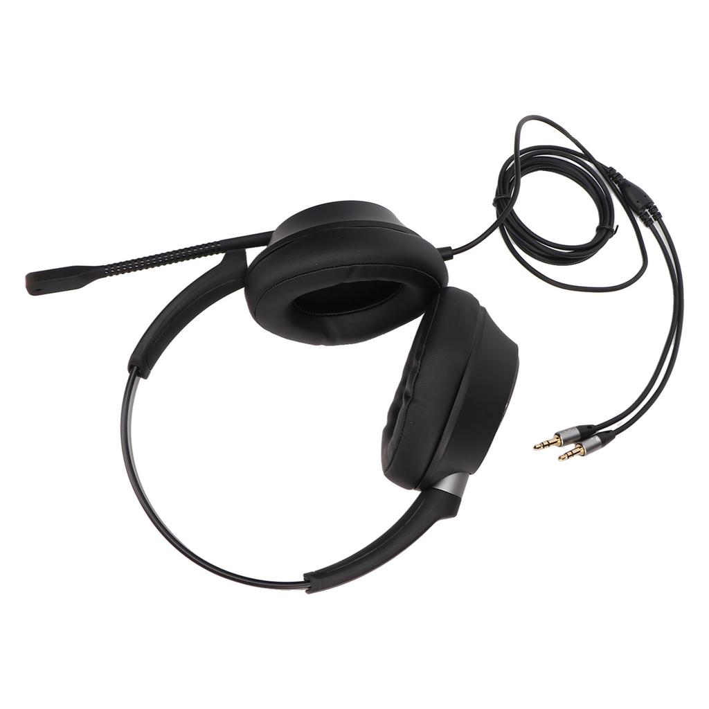 Cell Phone Headset Noise Canceling Dual 3.5mm Jack Low Distortion Communication Computer Headset with Microphone