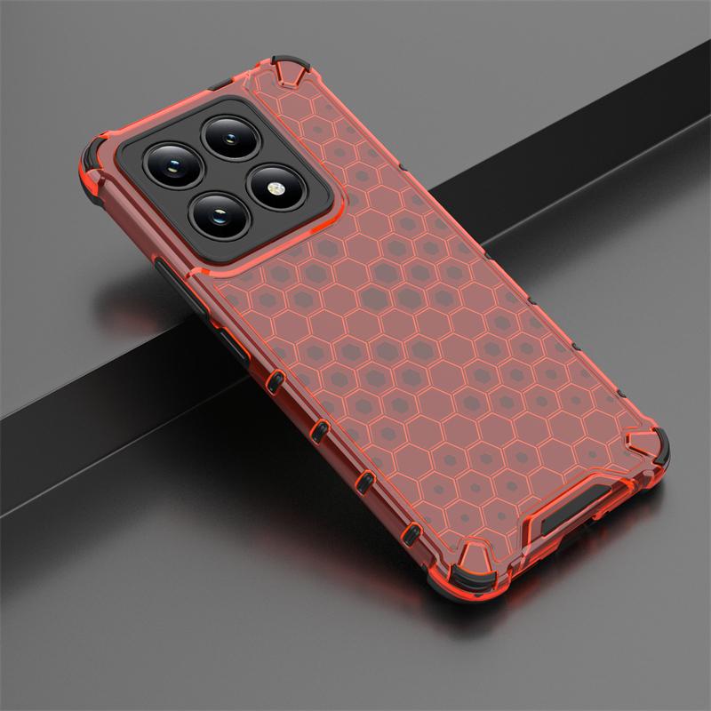 Shockproof Transparent Case For Xiaomi 14T Anti-knock Honeycomb Armor Back Case Xiaomi 14T 14 T Pro Cover For Xiaomi 14T Case