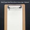 Single-Ply Menu Drink List with Custom Order Forms for Restaurants, Hotels, Catering, and Barbecues – Free Shipping Included
