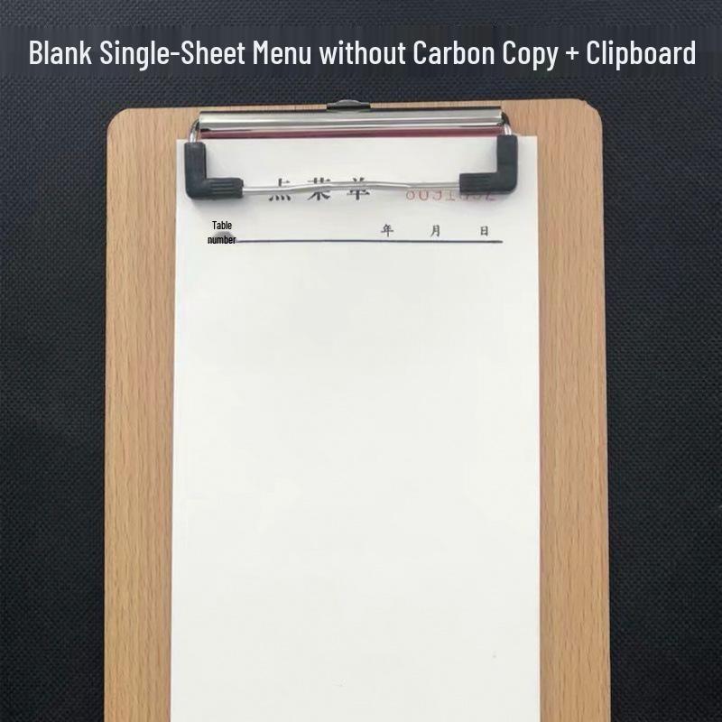 Single-Ply Menu Drink List with Custom Order Forms for Restaurants, Hotels, Catering, and Barbecues – Free Shipping Included