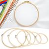5Pcs Round Embroidery Hoops Cross Stitch Frame Ring Loop Bamboo Hand Sewing Tools